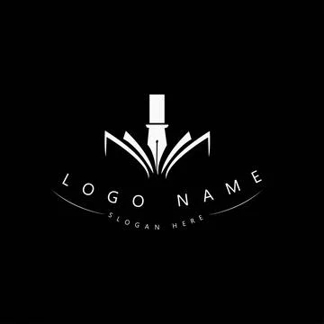 Stylish Book Logo Stock Illustration