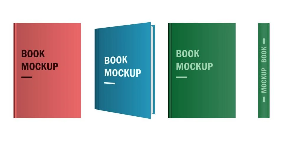 Stylish book mockup vector design illustration isolated on white background Stock Illustration