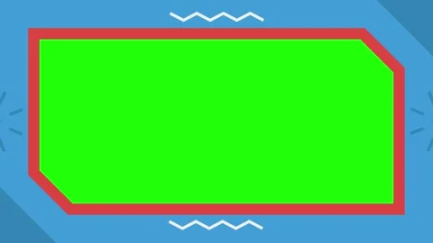 Stylish  Border Frame Background on Green Background Stock Footage 283295028