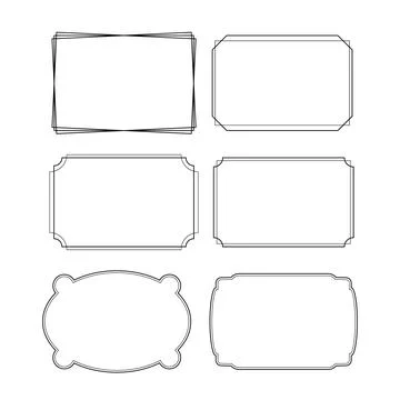Stylish Border Line Frame Stock Illustration