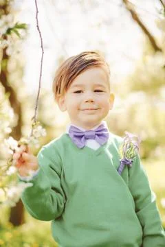 Stylish boy smiling Stock Photos