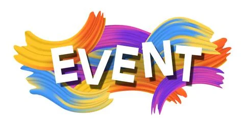 Stylish bright creative text EVENT on a white background - Vector Stock Illustration