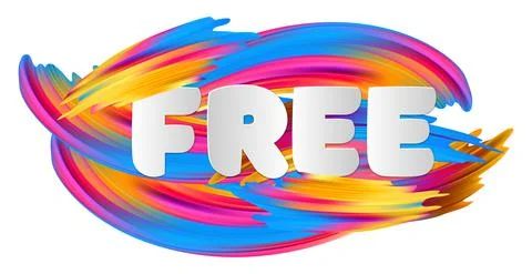 Stylish bright creative text FREE on white background - Vector 스톡 일러스트