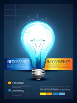 Stylish brochure of the lightbulb Stock Illustration