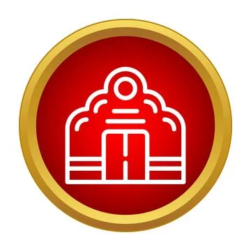 Stylish building icon symbolizing real estate and property Ilustración de archivo