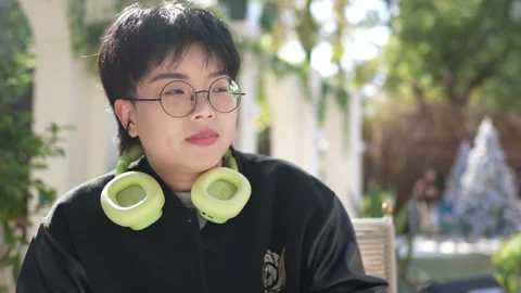 A stylish cafe that is a hot topic on SNS in Shanghai, China. Many people are Stock-Footage 300928714