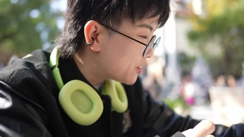 A stylish cafe that is a hot topic on SNS in Shanghai, China. Many people are Stock-Footage 300929168