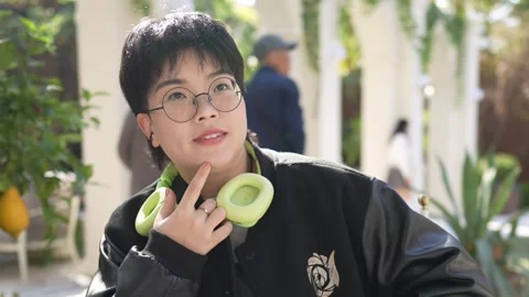 A stylish cafe that is a hot topic on SNS in Shanghai, China. Many people are Stock Footage 300933338
