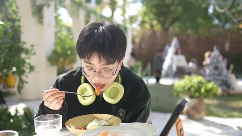 A stylish cafe that is a hot topic on SNS in Shanghai, China. Many people are Video stock 300935034