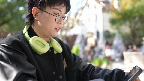 A stylish cafe that is a hot topic on SNS in Shanghai, China. Many people are Stock-Footage 301720186