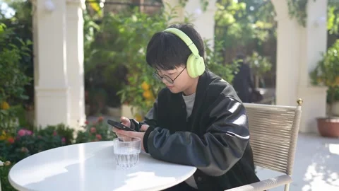 Stylish cafe that is hot topic on SNS in Shanghai, China. Many people are taking Stock Footage 301720340