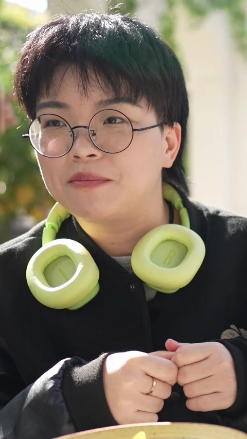 A stylish cafe that is a hot topic on SNS in Shanghai, China. Many people are Stock-Footage 302428590