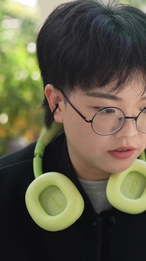 A stylish cafe that is a hot topic on SNS in Shanghai, China. Many people are Stock Footage 302432511