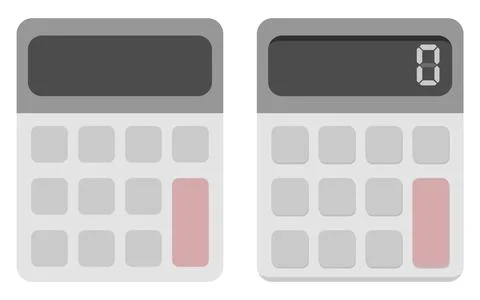 Stylish calculators that elegantly showcase a sleek and modern design suitabl Stock Illustration
