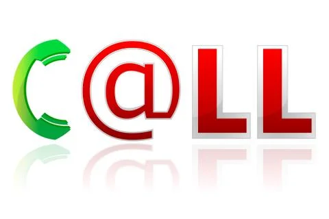 Stylish call text Illustrazione stock