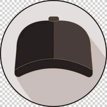 Stylish cap icon, featuring a sleek and modern flat style Stock Illustration