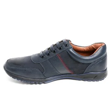 Stylish causal man shoe on white background. Stock Photos
