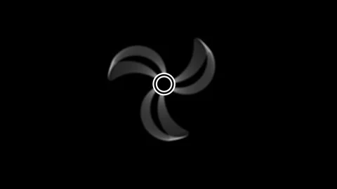 Stylish Ceiling fan Icon Animation, spinning fan animation Stock Footage 320558637