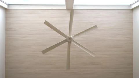 Stylish ceiling fan/Low speed rotation/4K-UHD-60FPS Stock Footage 156780631