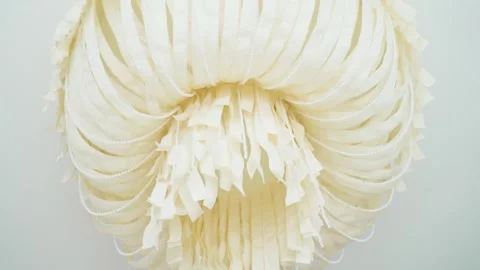 Stylish chandelier on a white ceiling 库存影片 327983370