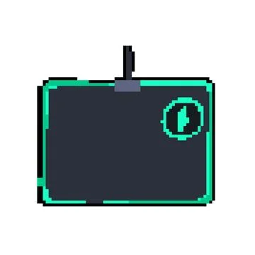 Stylish charging mouse pad wireless pixel art vector illustration Stock Illustration