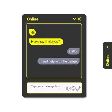 Stylish chat window illustration Stock Illustration