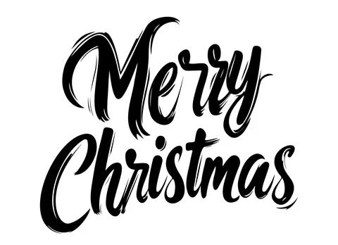 Stylish Christmas greeting in decorative script. Stock Illustration