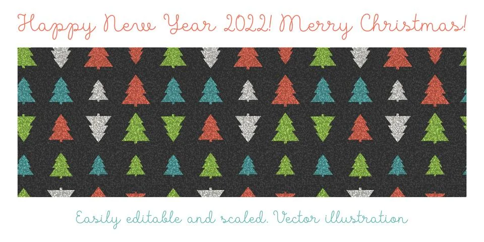 Stylish christmas tree pattern Illustrazione stock
