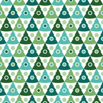 Stylish christmas tree pattern. Vector illustration. Green and blue Christmas Illustrazione stock