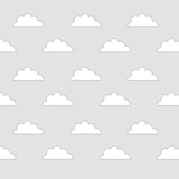 Stylish clouds pattern gray background イラスト素材