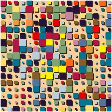 Stylish colorful mosaic pattern Illustrazione stock