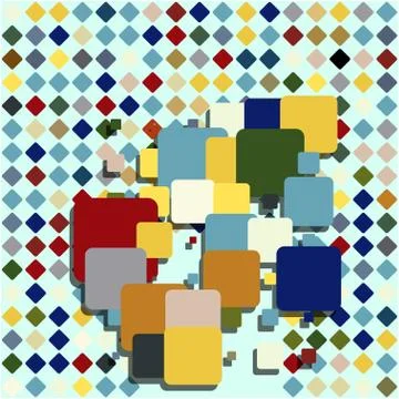 Stylish colorful mosaic pattern 스톡 일러스트