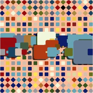 Stylish colorful mosaic pattern Stock Illustration