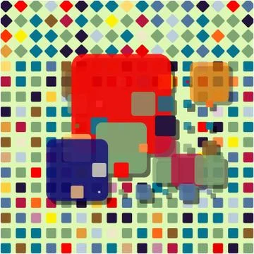 Stylish colorful mosaic pattern 스톡 일러스트