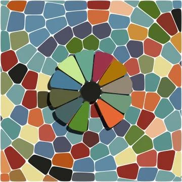 Stylish colorful mosaic pattern 스톡 일러스트