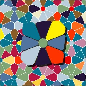 Stylish colorful mosaic pattern 스톡 일러스트