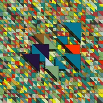 Stylish colorful mosaic pattern Stock Illustration