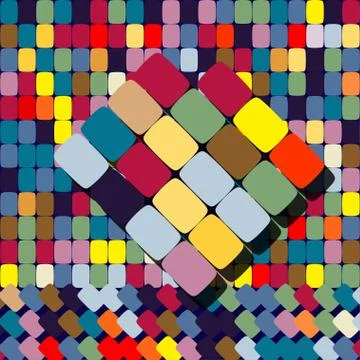 Stylish colorful mosaic pattern 스톡 일러스트