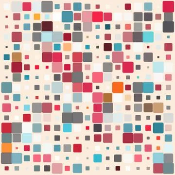 Stylish colorful mosaic pattern Stock Illustration
