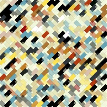 Stylish colorful mosaic pattern Illustrazione stock