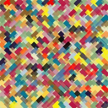 Stylish colorful mosaic pattern Illustrazione stock