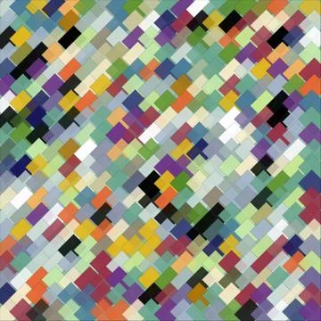 Stylish colorful mosaic pattern Illustrazione stock
