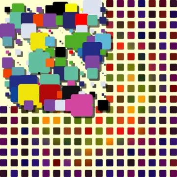Stylish colorful mosaic pattern Illustrazione stock