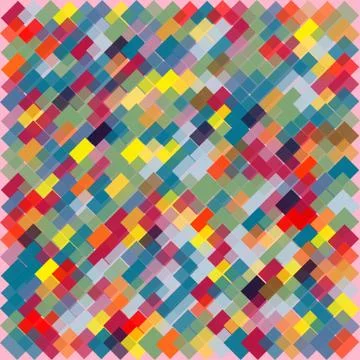 Stylish colorful mosaic pattern 스톡 일러스트