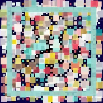 Stylish colorful mosaic pattern Illustrazione stock