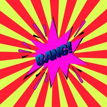 Stylish colorful retro comic speech bubbles. Comic Effects text BANG.style .. Stock Illustration