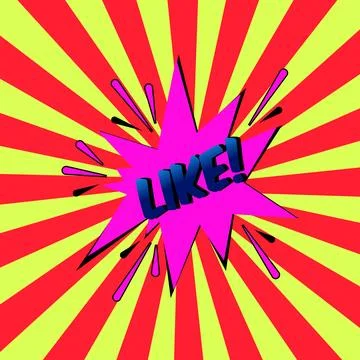 Stylish colorful retro comic speech bubbles. Comic Effects text LIKE.style .. Stock Illustration