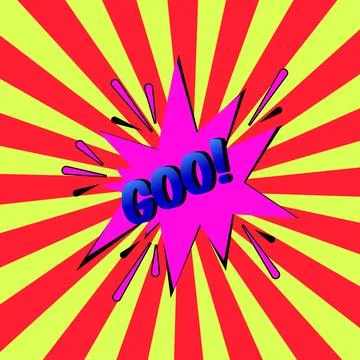 Stylish colorful retro comic speech bubbles. Comic Effects text GOO.style i.. Stock Illustration