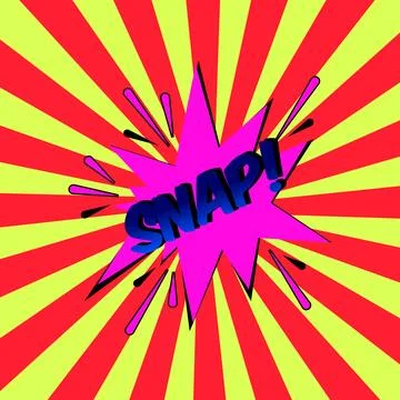 Stylish colorful retro comic speech bubbles. Comic Effects text SNAP.style .. Stock Illustration