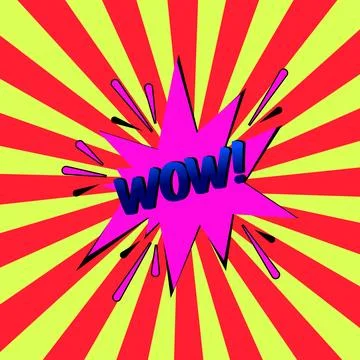 Stylish colorful retro comic speech bubbles. Comic Effects text WOW.style i.. Stock Illustration